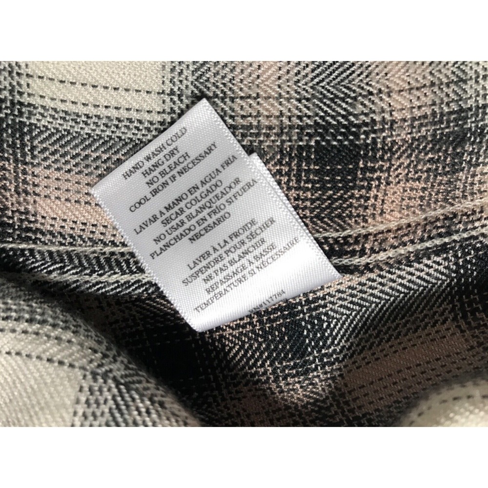 Rails Hunter Plaid Shirt size M Ivory Coal Blush Long Sleeve Button Down - Picture 10 of 14